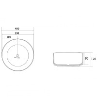 Раковина-чаша Abber Bequem 40 AC2109MP Розовая матовая