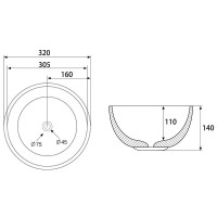 Раковина-чаша Abber Bequem 32 AC2106Regen Хамелеон
