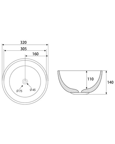 Раковина-чаша Abber Bequem 32 AC2106RG Розовое золото