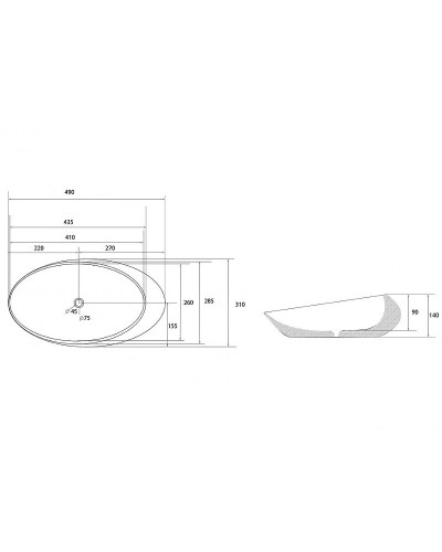 Раковина-чаша Abber Bequem 49 AC2107Regen Хамелеон