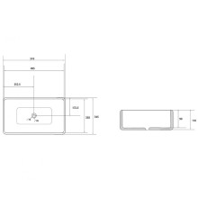 Раковина-чаша Abber Rechteck 51 AC2207Regen Хамелеон