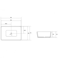 Раковина-чаша Abber Rechteck 49 AC2212BG Золото матовое Черная