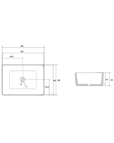 Раковина-чаша Abber Rechteck 40 AC2213MMG Золото матовое