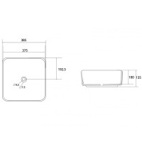 Раковина-чаша Abber Rechteck 39 AC2211 Белая