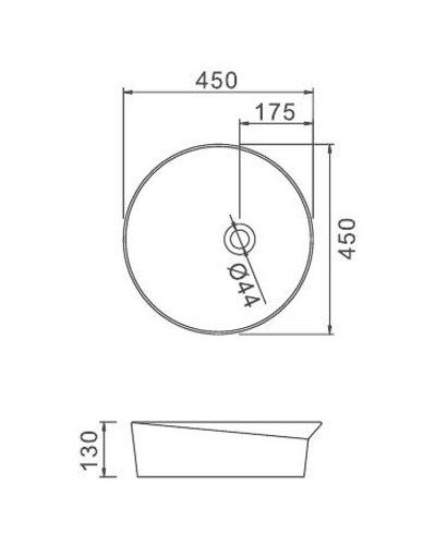 Раковина-чаша Gappo 45 GT101 Белая