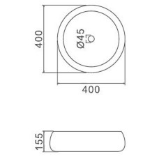 Раковина-чаша Gappo 40 GT103 Белая