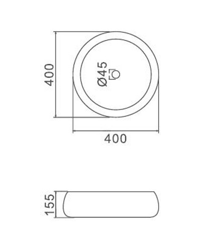 Раковина-чаша Gappo 40 GT103 Белая