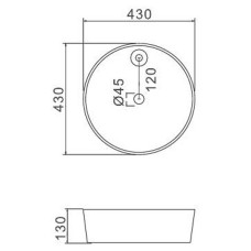 Раковина-чаша Gappo 43 GT104 Белая