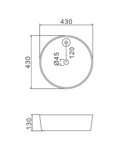 Раковина-чаша Gappo 43 GT104 Белая