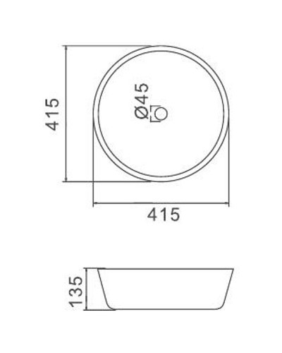 Раковина-чаша Gappo 42 GT105 Белая