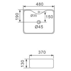 Раковина-чаша Gappo 48 GT206 Белая