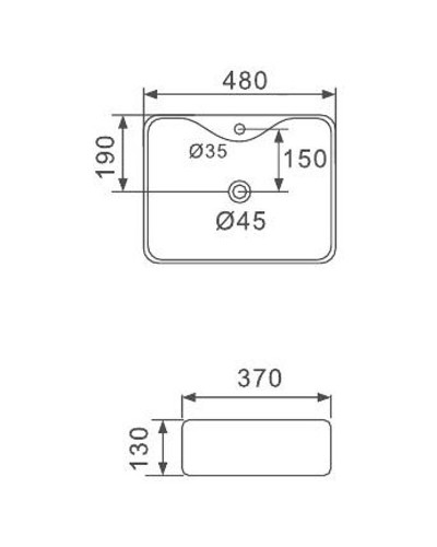 Раковина-чаша Gappo 48 GT206 Белая