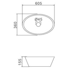 Раковина-чаша Gappo 60 GT303 Белая