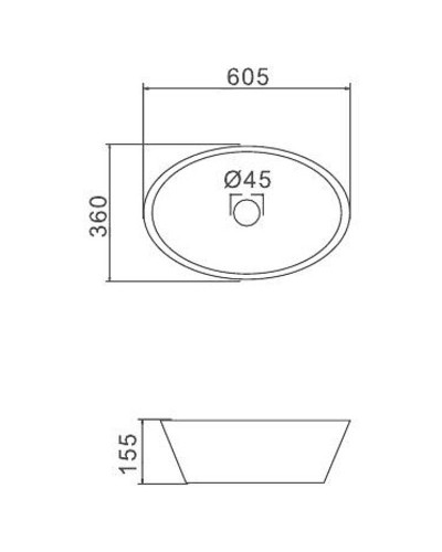 Раковина-чаша Gappo 60 GT303 Белая