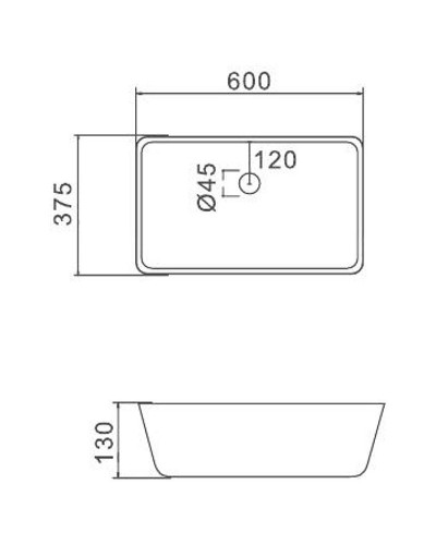 Раковина-чаша Gappo 60 GT404 Белая