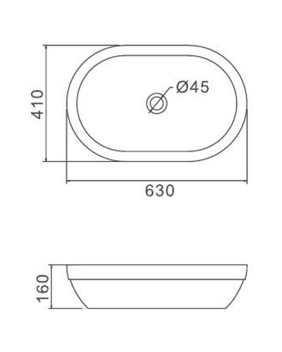 Раковина-чаша Gappo 63 GT301 Белая