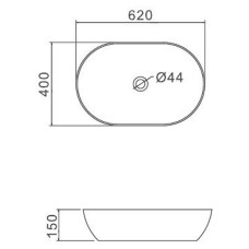 Раковина-чаша Gappo 62 GT302 Белая