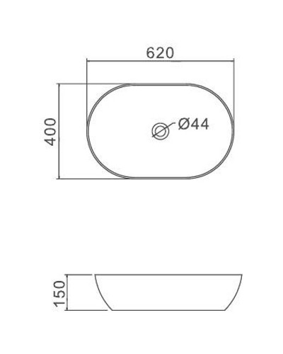 Раковина-чаша Gappo 62 GT302 Белая