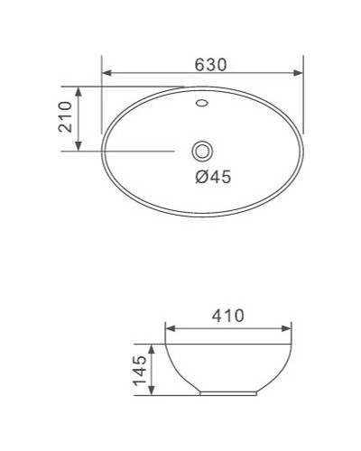 Раковина-чаша Gappo 63 GT309 Белая