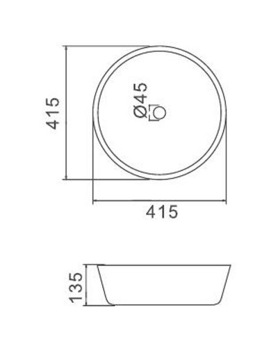 Раковина-чаша Gappo 42 GT105-8 Черная матовая