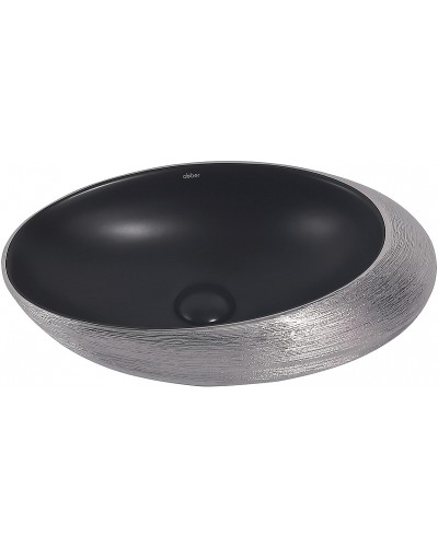 Раковина-чаша Abber Bequem 49 AC2107BS Черный матовый Серебро