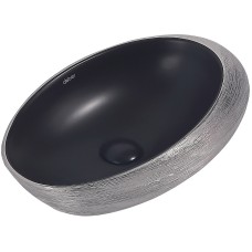 Раковина-чаша Abber Bequem 49 AC2107BS Черный матовый Серебро