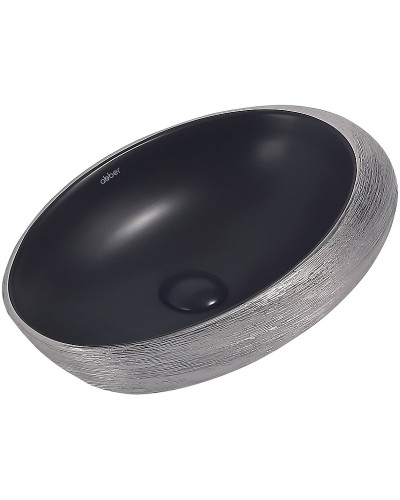 Раковина-чаша Abber Bequem 49 AC2107BS Черный матовый Серебро