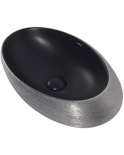 Раковина-чаша Abber Bequem 49 AC2107BS Черный матовый Серебро