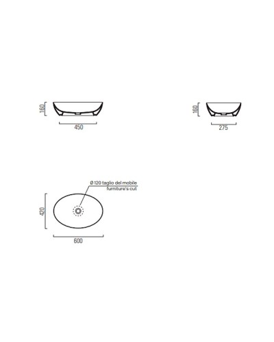 Раковина-чаша GSI Pura 60 884211 Белая