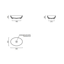 Раковина-чаша GSI Pura 60 884217 Cenere opaco