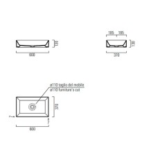 Раковина-чаша GSI Kube X 60 945304 Agave opaco
