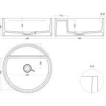Раковина 45x45 см Salini S-Stone Armonia Top 02 130127M