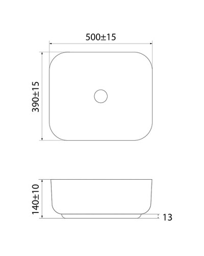 Раковина-чаша Iddis Bridge 50 BRIWM05i27 Белая матовая