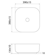 Раковина-чаша Iddis Bridge 39 BRIWM04i27 Белая матовая