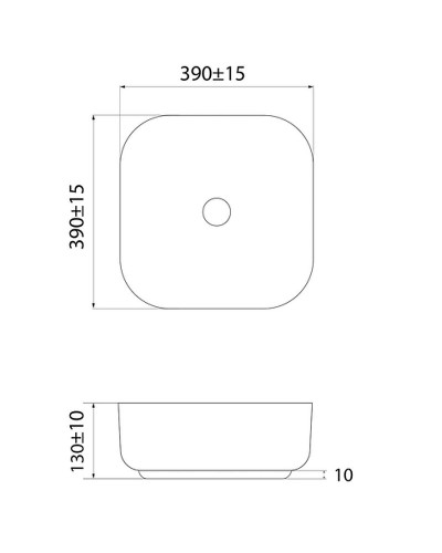 Раковина-чаша Iddis Bridge 39 BRIWM04i27 Белая матовая