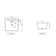 Раковина 50х42 см Jaquar Fonte FNS-WHT-40931