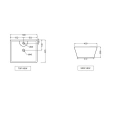 Раковина 50х42 см Jaquar Fonte FNS-WHT-40931