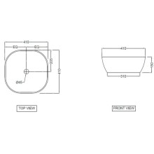 Раковина 41х41 см Jaquar JDS JDS-WHT-25911