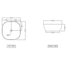 Раковина 41х41 см Jaquar JDS JDS-WHT-25911