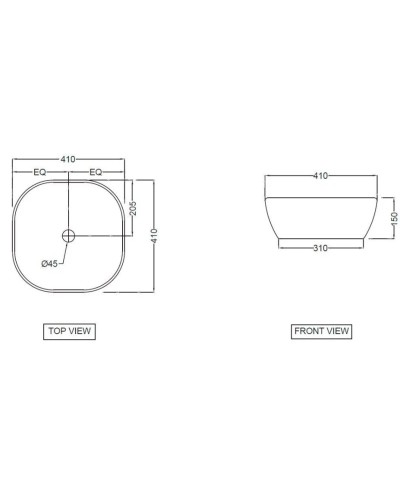 Раковина 41х41 см Jaquar JDS JDS-WHT-25911