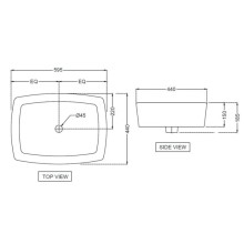 Раковина 59,5x44 см Jaquar Kubix KUS-WHT-35901