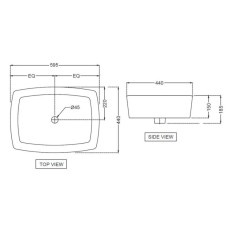 Раковина 59,5x44 см Jaquar Kubix KUS-WHT-35901