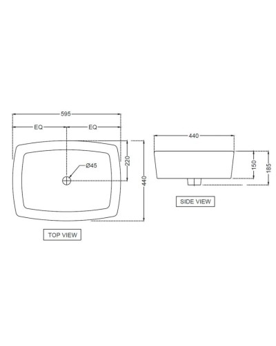 Раковина 59,5x44 см Jaquar Kubix KUS-WHT-35901