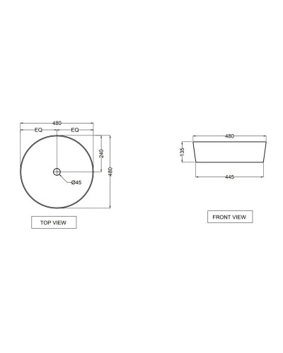 Раковина 48x48 см Jaquar Opal OPS-WHT-15901N
