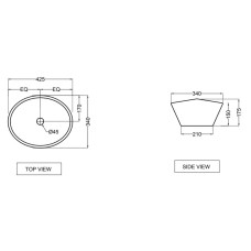 Раковина 42,5x34 см Jaquar Continental CNS-WHT-903
