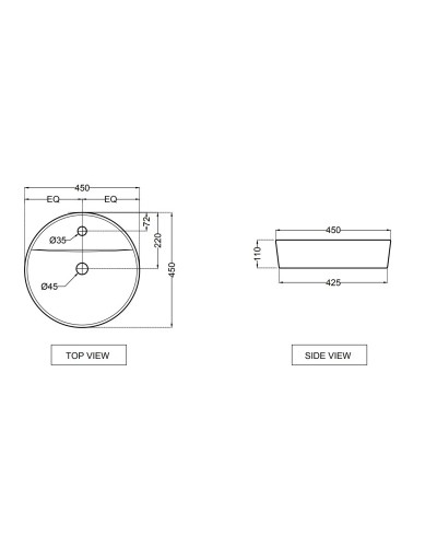 Раковина 45x45 см Jaquar JDS JDS-WHT-25939