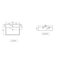 Раковина 56,5x42 см Jaquar Kubix KUS-WHT-35935