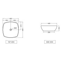 Раковина 42x42 см Jaquar Aria ARS-WHT-39901