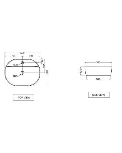 Раковина 50x38 см Jaquar JDS JDS-WHT-25937