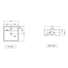 Раковина 41x41 см Jaquar Continental CNS-WHT-905